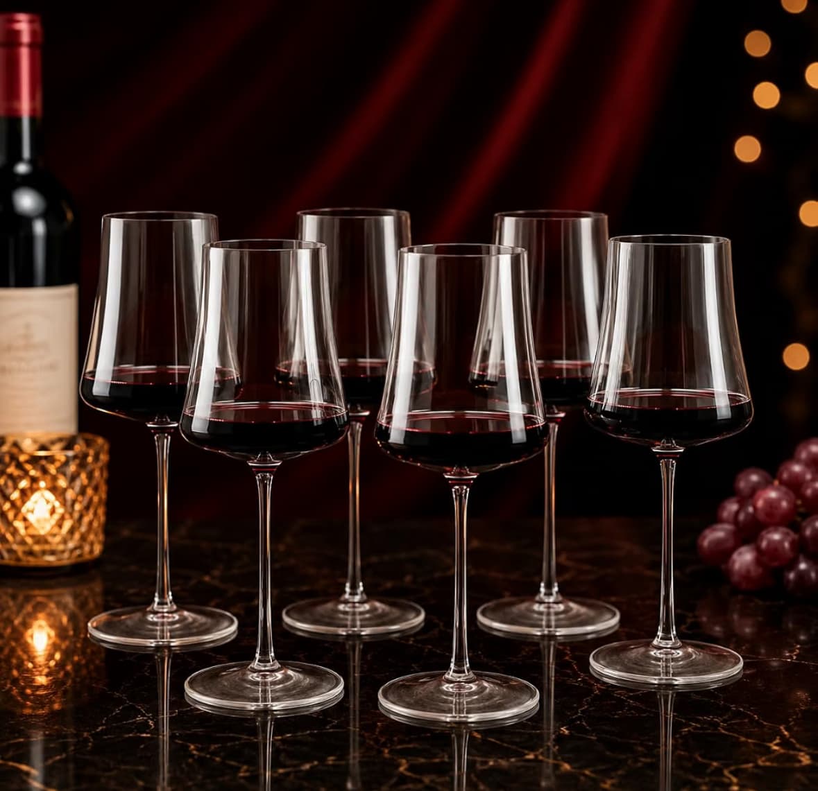 Jogo de taças de vinho